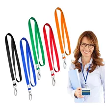 50 Lanyard Variedad Colores Con Hebilla Metálica 1cm X 43cm