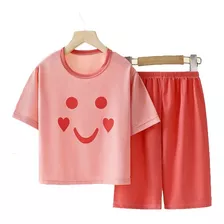 Pijama Niño Linda Cara Sonriente Traje De Primavera Verano