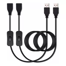 Electop Cable De Extensin De Interruptor Usb (paquete De 2),