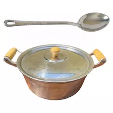 Panela Caçarola Polido Fundido 20cm Alumínio Batido + Brinde