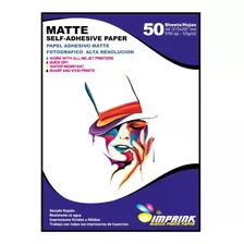 Papel Adhesivo Matte A4/128g 100 Hojas Envío Gratis X 3 Uni 
