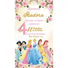 Convite Virtual Aniversário Infantil Princesas 475