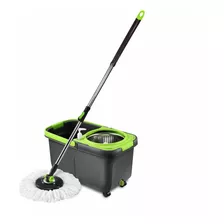 Mop Giratório Esfregão Limpeza Geral Cesto Inox 8l 2 Refis