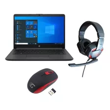 Hp 240 G8 14 Celeron 4gb 500gb W10 + Audífono Y Mouse Gamer