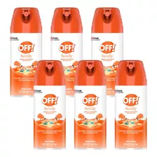 Repelente Off Mosquitos Insectos Familiar Camping 170ml X 6