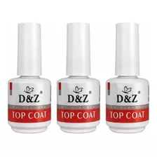 Kit 3 Top Coat Selante D&z Extra Brilho Unha Gel Porcelana