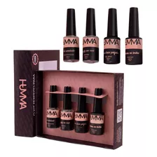 Kit Blindagem De Unha Humma Desidratador Primer Topcoat Gel