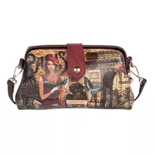 Bolsa Cruzada Amaya Nicole Lee Estampada Con Broche Fw22 Color Paris Fashion Week