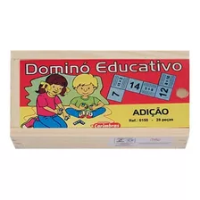 Domino Educativo De Madeira Adição Pedagógico Carimbrás