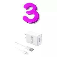 Kit De 3 Pza 1hora Cargador Universal Para iPhone 2.0a