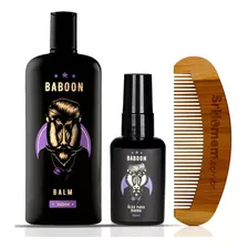 Kit Baboon Óleo + Balm Hidratante 140ml + Pente Curvo