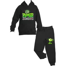 Buzo Estampado Plantas Vs Zombies Niño Niña Conjunto 