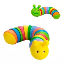 Oruga Fidget Articulado Juguete Antiestrés Multicolor 17cm