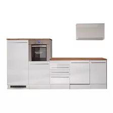 Cocina Integral 290 Cm Jazz Blanca 7 Piezas Grande + Envió 