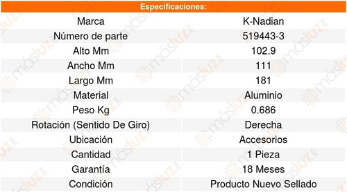 Bomba Agua Samurai L4 1.3l 84_94 K-nadian 8614146 Foto 3