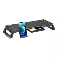 Base Para Monitor Usb Suporte Celular Bm-100bk Preto C3tech