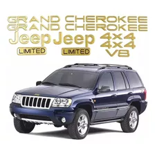Kit Adesivo Resinado Para Jeep Grand Cherokee V8 13748 Cor Dourado