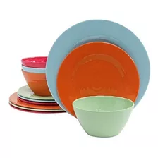 Juego De Vajilla Gibson Home De 12 Piezas Brist Melamine De