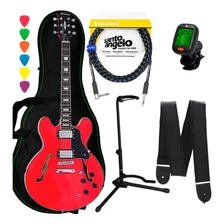 Guitarra Strinberg Shs300 Vermelha Semi-acústica + Semi-cas