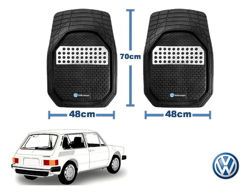 Tapetes 3d Logo Vw + Cubre Volante Brasilia 1975 A 1982 Foto 4