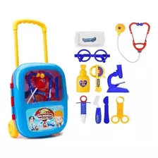 Kit Médico Infantil Maleta Brinquedo Carrinho Doutor