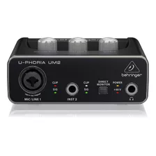 Interface De Áudio Behringer U-phoria Um2 Original Shop Guit