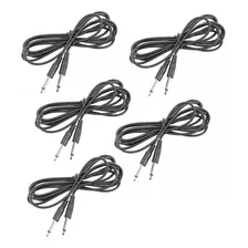 Pack X 5 Un. Cable Plug 6.5mm 1/4 Mono 2 Metros Instrumentos