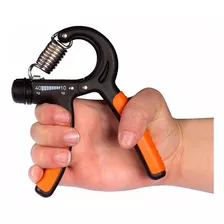 Hand Grip Com Ajuste Intensidade Fortalecimento Mãos Fitness Cor Preto Com Laranja