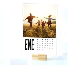 Calendario Con Fotos Personalizado Con Base De Madera 10x15