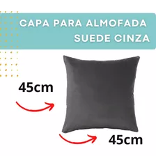 Capa Almofada Decorativa 45x45 E 30x50 Suede Terracota Sofá