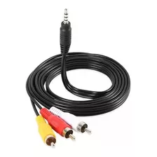 Cable 3x1 3.5mm A Rca Con Audio Y Video