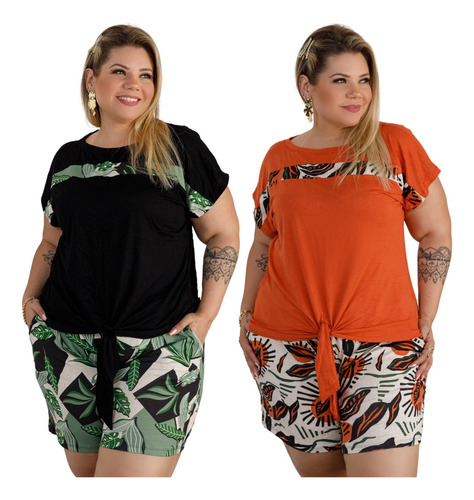 Kit 3 Shorts Feminino Plus Size Molinho Shortinho Atacado Gg