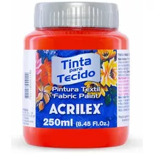 Tinta Para Tecido Acrilex Fosca 250ml - 507 Vermelho Fogo