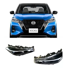 Par De Faróis Nissan Kicks Full Led (ld+le)