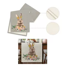 Mantel De Pascua Con Diseño De Conejo Para Decoración De Mes
