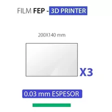 3 Hojas Fep Film Para Impresora 3d De Resina