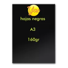 Cartulina Hoja Negra Coloreda Masa A3 160gr X 5u.profesional