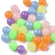 Bolitas Brillan Oscuridad Colores 6mm 120pz Pulsera Bisuteri