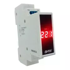 Voltimetro Digital Monofasico 1 Modulo Din Baw 0-500va