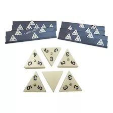 Juego De Mesa Triomino 56 Fichas Importadas Bisonte +atriles