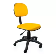 Cadeira De Escritório Cadeiras Secretária Giratória Amarelo