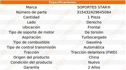 1) Soporte Motor Del Der Volvo Xc70 2.0l 4 Cil Turbo 15/16 Foto 2