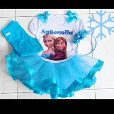 Vestido Niña Tutu Tutus Frozen Con Leggins