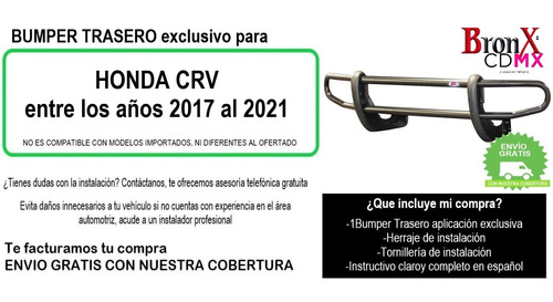 Bumper Trasero Para Honda Crv 2017-2018 Foto 3