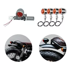 2 Pares Seta Custom Universal + Lanterna Traseira Café Racer