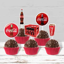 50 Tags Toppers Topos Para Doces Docinhos Coca Cola