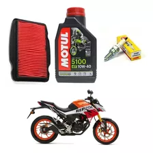 Kit Mantencion (filtro, Bujia, Aceite) Moto Honda Cb190r