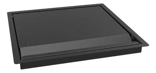 Tampa Lixeira Quadrada 10l Preta Corte Da Bancada 20x20cm Preto