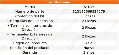 Pack Terminales Horquillas Platina 2002/2010 Syd Foto 2