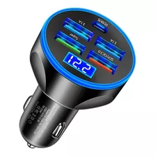 Cargador Usb Auto 5 Puertos 3.1a Detector De Voltaje Rapida